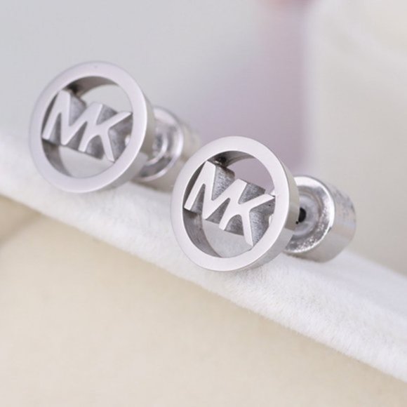 Michael Kors Metal Hollow Round Earrings - Picture 2 of 6